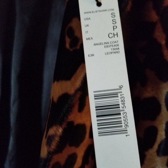 Elie Tahari Exquisite leopard print calf hair coat - Picture 4 of 8